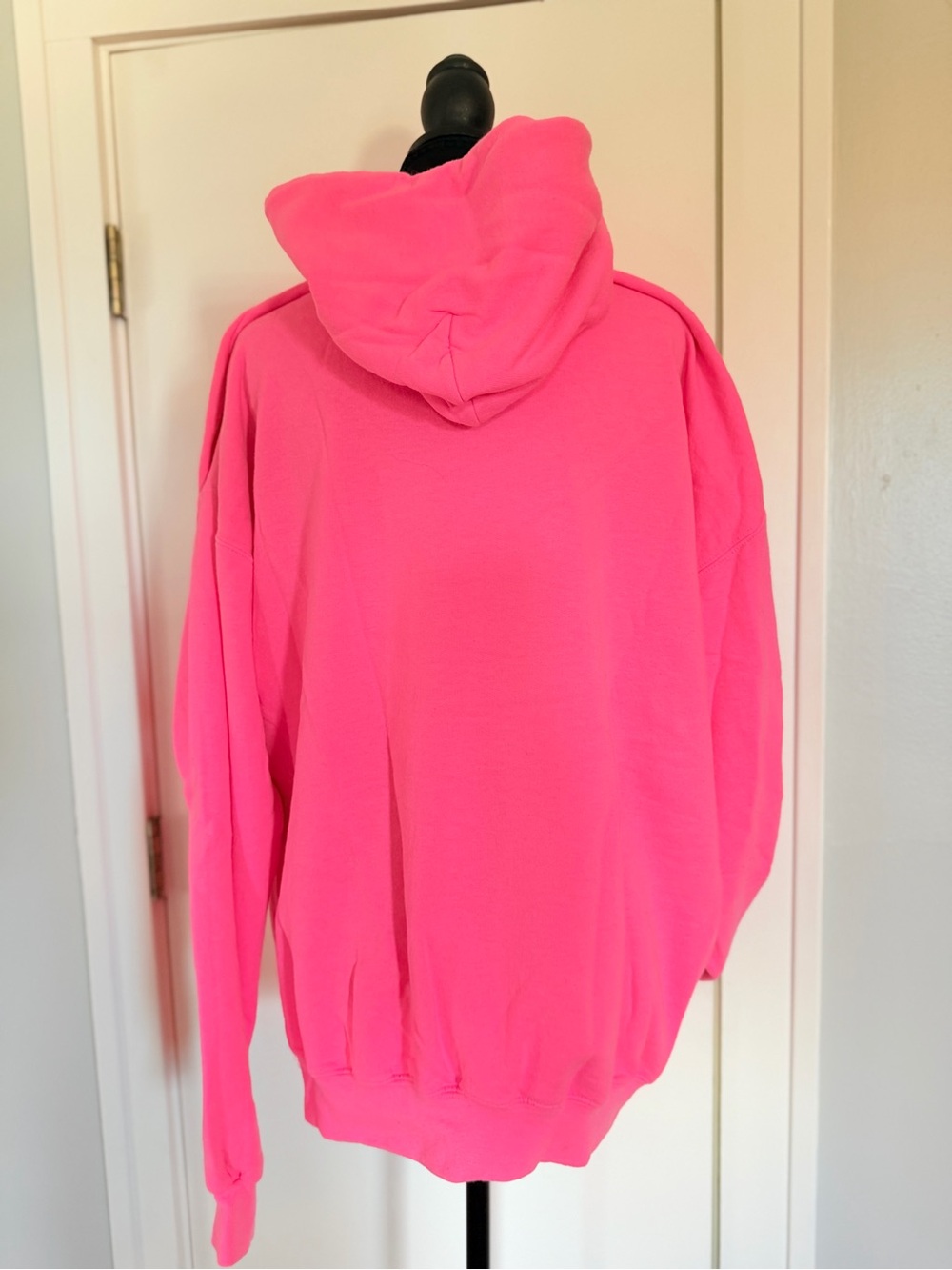 Neon Pink Women's Hoodie Sweater - Classic Pullover - Picture 2 of 5
